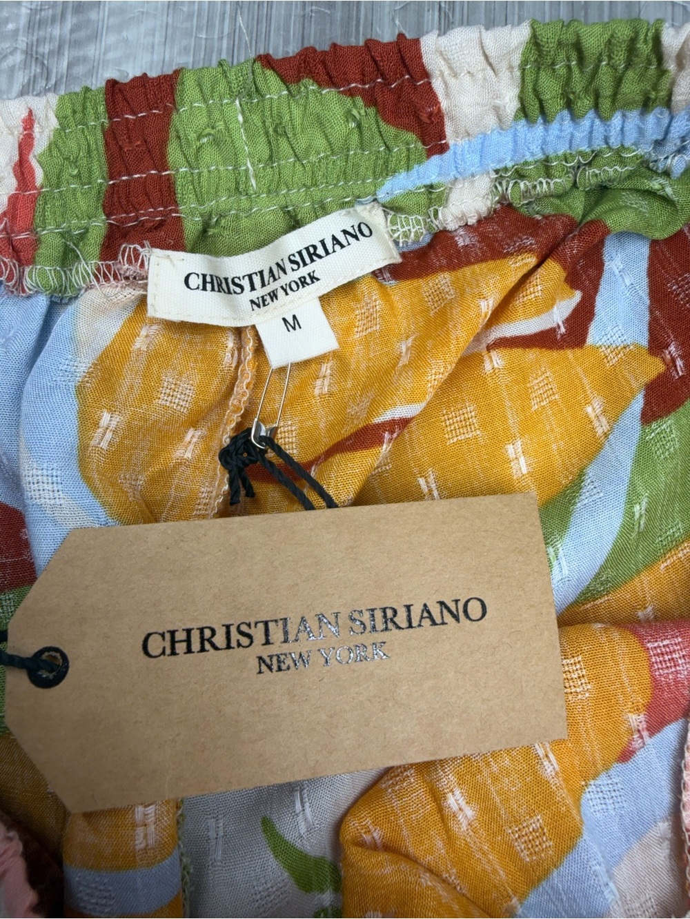 Christian Siriano Tropical Print Wide Leg Pants Size M - Picture 4 of 10